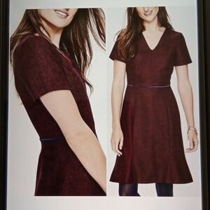 Boden British Tweed Albany Herringbone Wool A Line 50s Inspired Dress 4